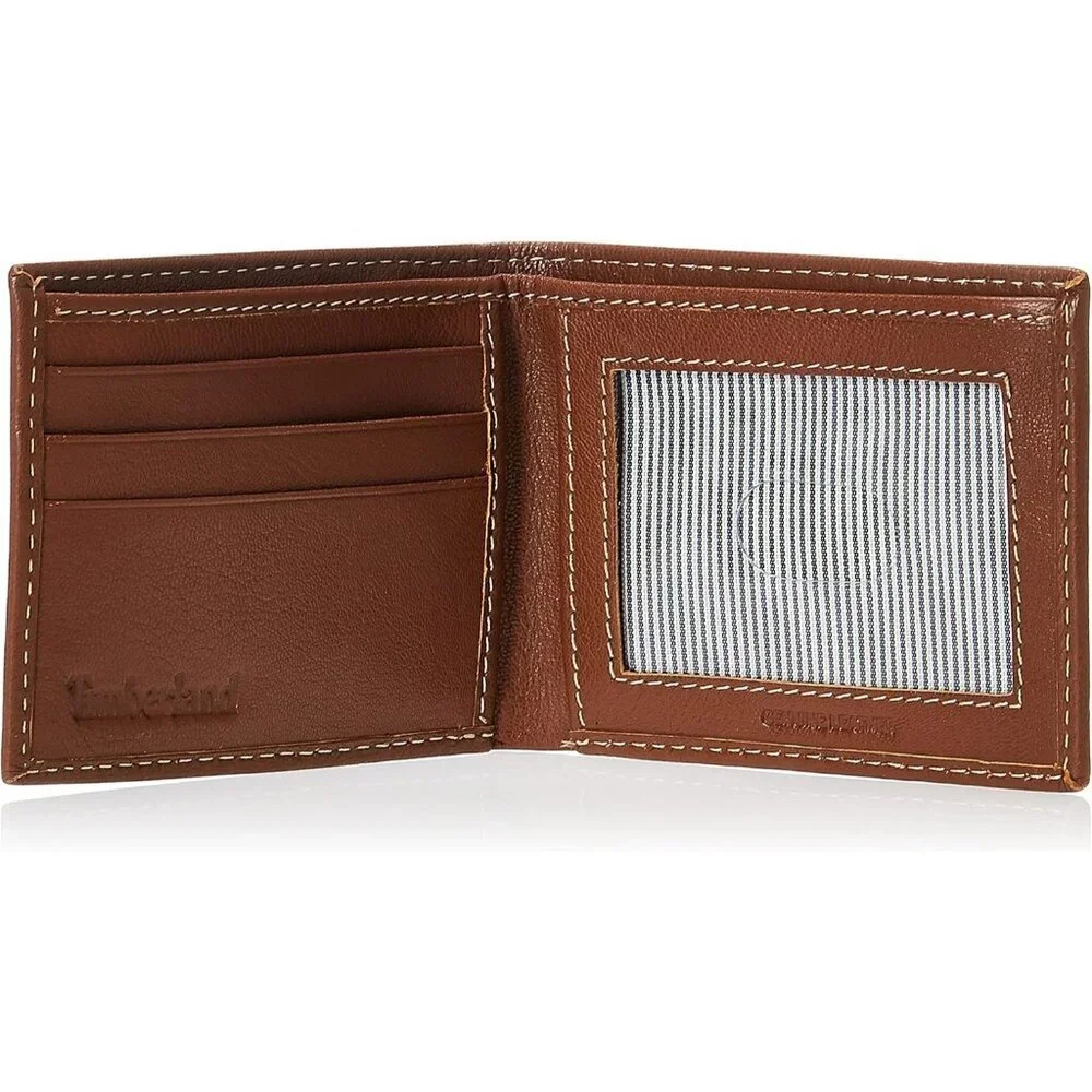 Men's Blix Genuine Tan Leather Billfold Slip Pocket Designed Wallet One Size